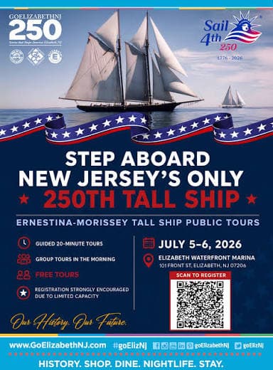 Elizabeth Gets a Historic Tall Ship—This Weekend