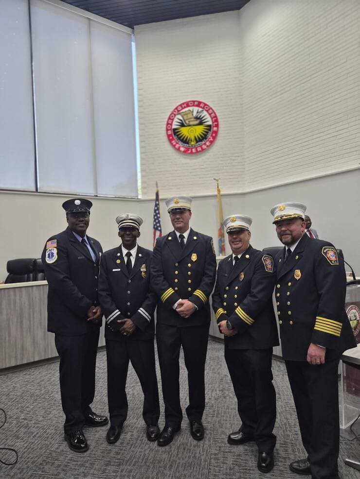 Fire Department Promotions Celebrated in Roselle, NJ