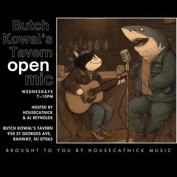Free Open Mic Night at Butch Kowal's Tavern in Rahway on Aug. 26